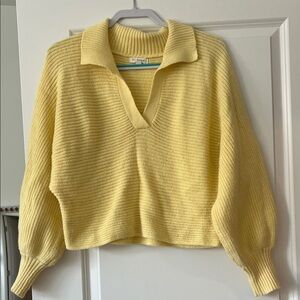 Blu Pepper Sunny Yellow V-Neck Pullover